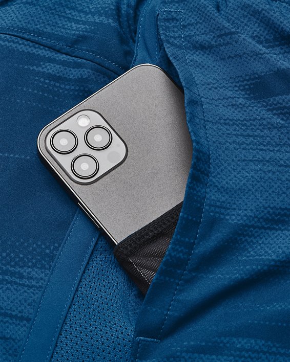 Pantalón corto de 13 cm estampado UA Launch para hombre, Blue, pdpMainDesktop image number 4